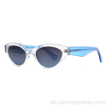 UV400 polarisierte Mode Frauen Acetat -Katzen -Auge Sonnenbrille